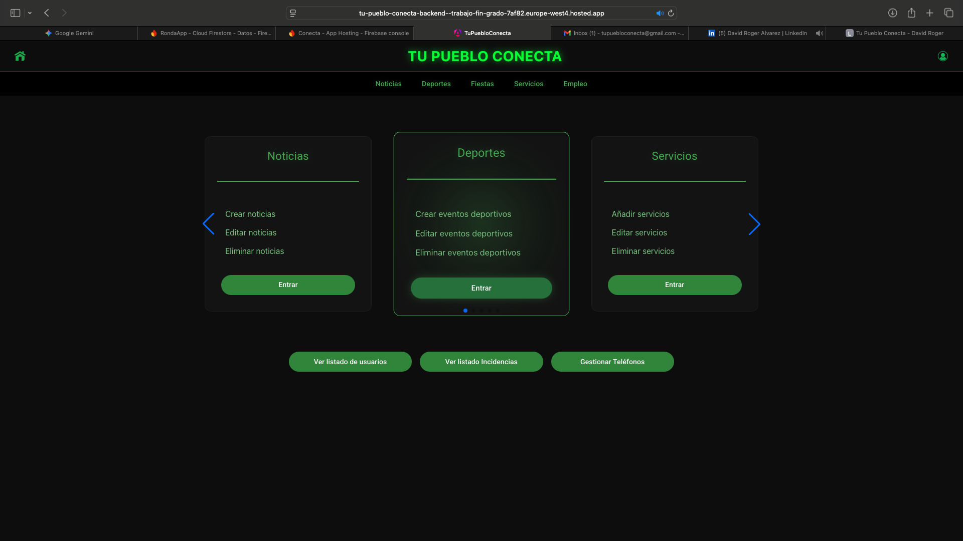 Tu Pueblo Conecta - Panel Web - Imagen 2